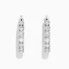 Earrings|BH Multi Classique 14K White Gold 1" Diamond Hoop Earrings