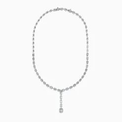 Necklaces & Pendants|BH Multi Classique 18K White Gold Diamond Lariat Necklace, 3.74 TCW