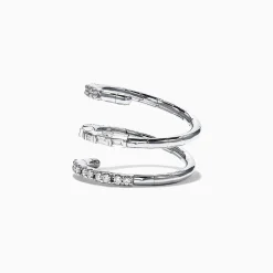 Rings|Effy Jewelry Classique 14K White Gold Diamond Wrap Ring, 0.52 TCW