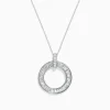 Necklaces & Pendants|BH Multi Classique 14K White Gold Diamond Circle Pendant