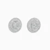 Earrings|Effy Jewelry Classique 14K White Gold Diamond Stud Earrings