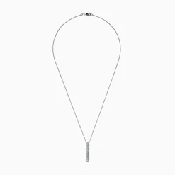 Necklaces & Pendants|Effy Jewelry Classique 14K White Gold Diamond Vertical Necklace, 0.61 TCW