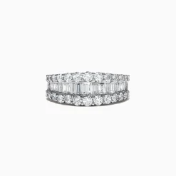 Rings|Effy Jewelry Classique 14K White Gold Diamond Band Ring, 1.55 TCW