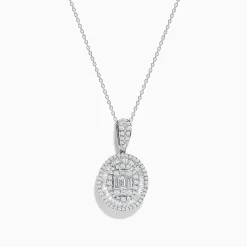 Necklaces & Pendants|Effy Jewelry Classique 14K White Gold DIamond Pendant