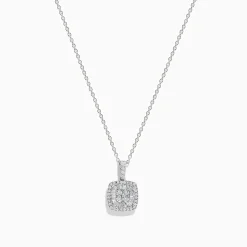 Necklaces & Pendants|Effy Jewelry Classique 14K White Gold DIamond Pendant 0.31 TCW