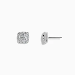 Earrings|Effy Jewelry Classique 14K White Gold Diamond Stud Earrings 0.36 TCW