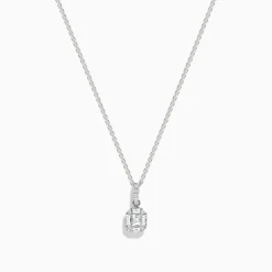Necklaces & Pendants|Effy Jewelry Classique 14K White Gold Diamond Pendant