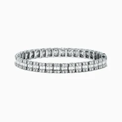 Bracelets|BH Multi Classique 14K White Gold Diamond Tennis Bracelet, 6.20 TCW