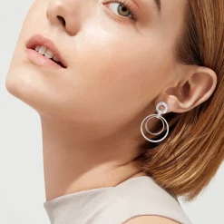 Earrings|Effy Jewelry Classique 14K White Gold Diamond Drop Earrings, 1.12 TCW