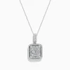 Necklaces & Pendants|Effy Jewelry Classique 14K White Gold Diamond Pendant