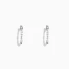Earrings|BH Multi Classique 14K White Gold Diamond Hoop Earrings, 0.37 TCW