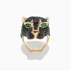 Rings|Effy Jewelry Collector's Edition 14K Yellow Gold Black Diamond Ring, 3.80 TCW