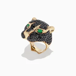 Rings|Effy Jewelry Collector's Edition 14K Yellow Gold Black Diamond Ring, 3.80 TCW