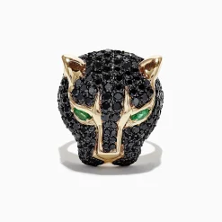 Rings|Effy Jewelry Collector's Edition 14K Yellow Gold Black Diamond Ring, 3.80 TCW