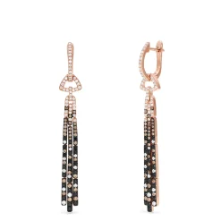 Earrings|Effy Jewelry Confetti 14K Gold Black, Espresso u0026 White Diamond Earrings, 1.51 TCW