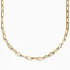 Necklaces & Pendants|Effy Jewelry D'oro 14 Karat Yellow Gold Paperclip Chain Link Diamond Necklace
