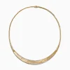 Necklaces & Pendants|Effy Jewelry D'Oro 14K Brushed Yellow Gold Diamond Collar Necklace, 0.90 TCW