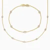 Necklaces & Pendants|Effy Jewelry D'Oro 14K Gold Diamond Station Necklace and Bracelet Set 0.59 TCW