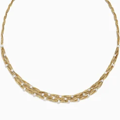 Necklaces & Pendants|Effy Jewelry D'Oro 14K Textured Yellow Gold Diamond Collar Necklace, 1.68 TCW