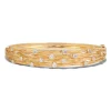Bracelets|Effy Jewelry D'Oro 14K Textured Yellow Gold Diamond Bangle, 1.01 TCW