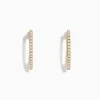 Earrings|BH Multi D'Oro 14K Yellow Gold 3/4" Diamond Hoop Earrings, 0.31 TCW