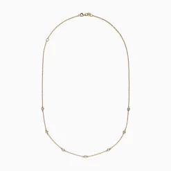 Necklaces & Pendants|Effy Jewelry D'Oro 14K Yellow Gold 18" Diamond Station Necklace, 0.21 TCW