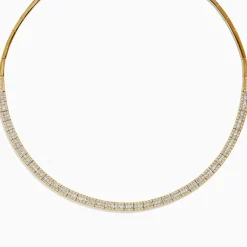 Necklaces & Pendants|Effy Jewelry D'Oro 14K Yellow Gold and Diamond Collar Necklace 3.12 TCW