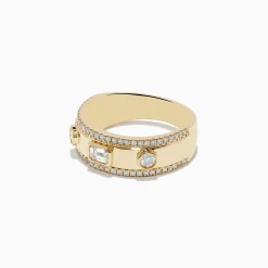 Rings|Effy Jewelry D'Oro 14K Yellow Gold Bezel Set Diamond Band 0.67 TCW