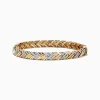 Bracelets|Effy Jewelry D'oro 14K Yellow Gold Braided Chain Link Diamond Bracelet 1.39 TCW