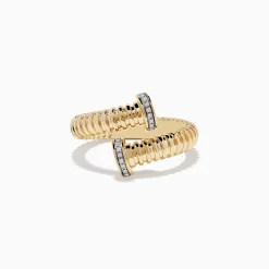Rings|Effy Jewelry D'Oro 14K Yellow Gold Diamond Bypass Ring