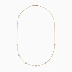 Necklaces & Pendants|BH Multi D'Oro 14K Yellow Gold Diamond Station Necklace, 0.69 TCW