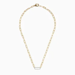 Necklaces & Pendants|BH Multi D'oro 14K Yellow Gold Diamond Paperclip Necklace