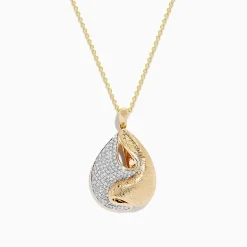 Necklaces & Pendants|Effy Jewelry D'oro 14K Yellow Gold Diamond Pendant