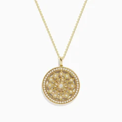 Necklaces & Pendants|BH Multi D'Oro 14K Yellow Gold Diamond Mandala Pendant