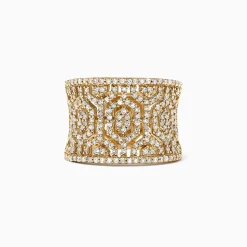 Rings|Effy Jewelry D'Oro 14K Yellow Gold Diamond Maze Ring, 0.79 TCW