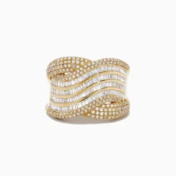Rings|Effy Jewelry D'oro 14K Yellow Gold Diamond Statement Ring 1.37 TCW