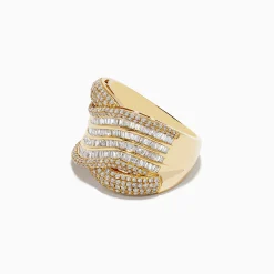 Rings|Effy Jewelry D'oro 14K Yellow Gold Diamond Statement Ring 1.37 TCW