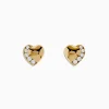 Earrings|Effy Jewelry D'Oro 14K Yellow Gold Diamond Heart Stud Earrings