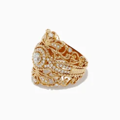 Rings|Effy Jewelry D'oro 14K Yellow Gold Diamond Statement Ring