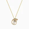 Necklaces & Pendants|Effy Jewelry D'Oro 14K Yellow Gold Diamond Spiral Pendant