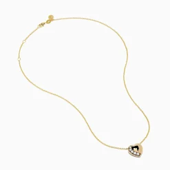 Necklaces & Pendants|Effy Jewelry D'Oro 14K Yellow Gold Diamond Heart Pendant