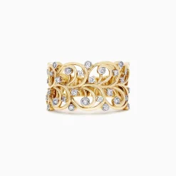 Rings|Effy Jewelry D'Oro 14K Yellow Gold Diamond Vine Ring, 0.26 TCW