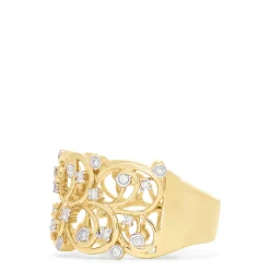Rings|Effy Jewelry D'Oro 14K Yellow Gold Diamond Vine Ring, 0.26 TCW