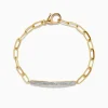 Bracelets|BH Multi D'oro 14K Yellow Gold Diamond Paperclip Bracelet 0.24 TCW