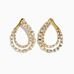 Earrings|Effy Jewelry D'Oro 14K Yellow Gold Diamond Statement Earrings 2.01 TCW