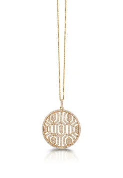 Necklaces & Pendants|Effy Jewelry D'Oro 14K Yellow Gold Diamond Maze Pendant, 1.00 TCW