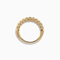 Rings|Effy Jewelry D'oro 14K Yellow Gold Geometric Diamond Band 0.19 TCW