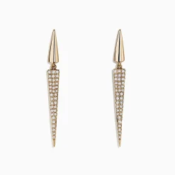 Earrings|BH Multi D'Oro 14K Yellow Gold Geometric Drop Earrings, 0.28 TCW