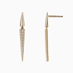 Earrings|BH Multi D'Oro 14K Yellow Gold Geometric Drop Earrings, 0.28 TCW