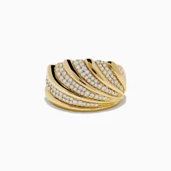 Rings|Effy Jewelry D'Oro 14K Yellow Gold Shell Diamond Ring